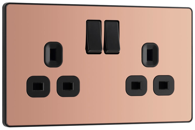 BG Electrical Evolve Polished Copper - Double, switched, single pole