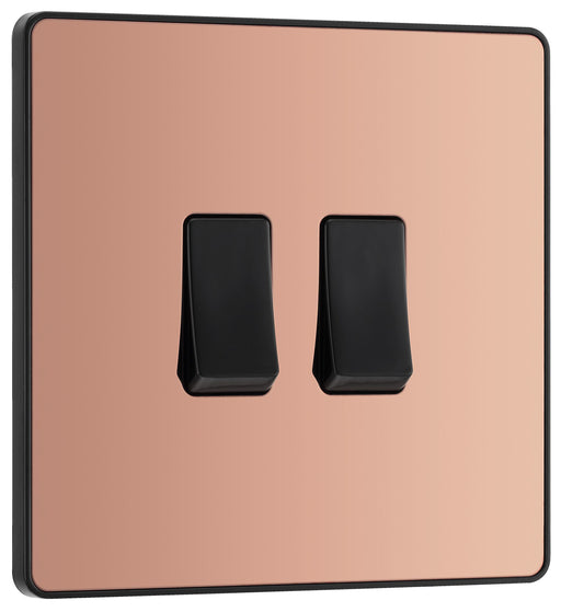 BG Electrical Evolve Polished Copper - Double, 2 way switch