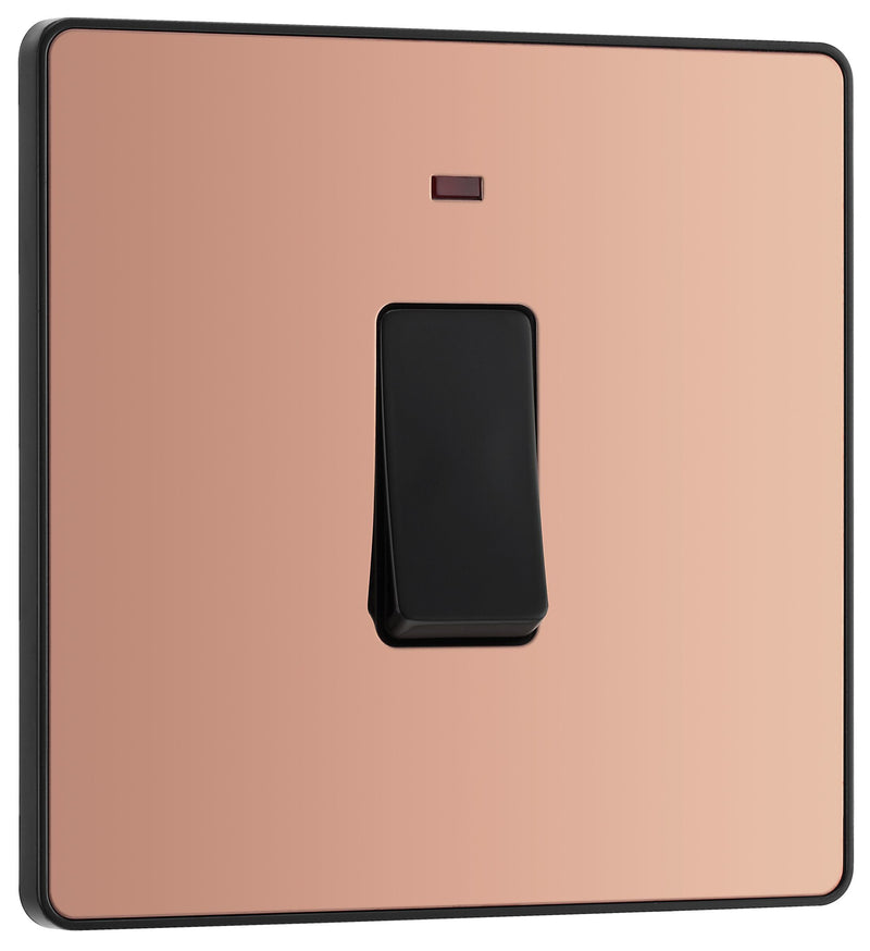 BG Electrical Evolve Polished Copper - 20A, double pole, with indicator