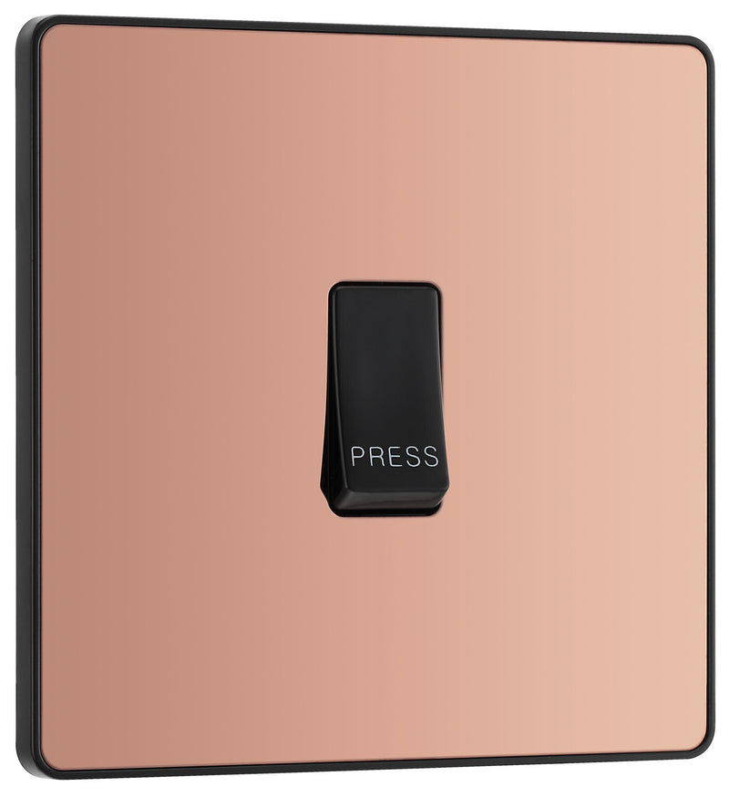 BG Electrical Evolve Polished Copper - Single, bell push switch