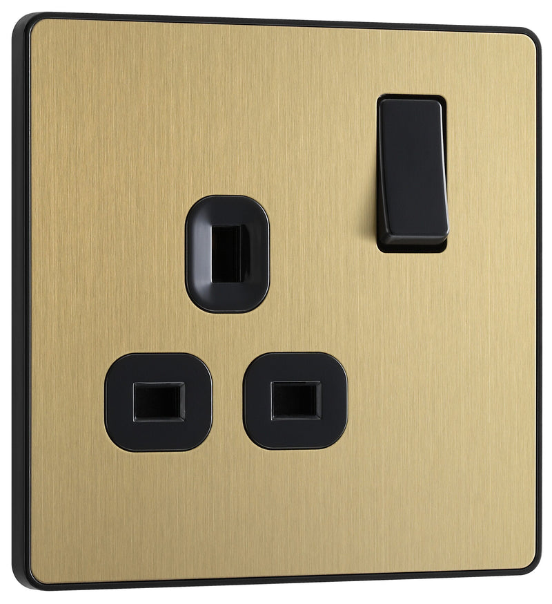 BG Electrical Evolve Satin Brass - Single, switched, single pole