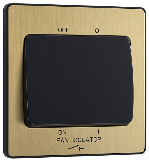 BG Electrical Evolve Satin Brass - Triple pole fan isolator