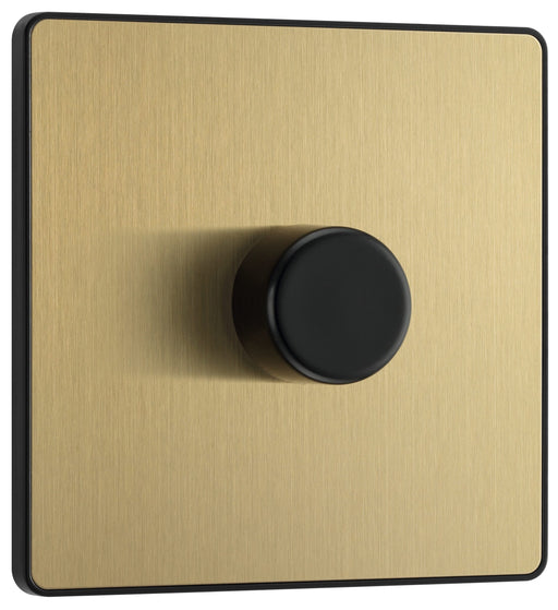 BG Electrical Evolve Satin Brass - Single, 2 way push 200W