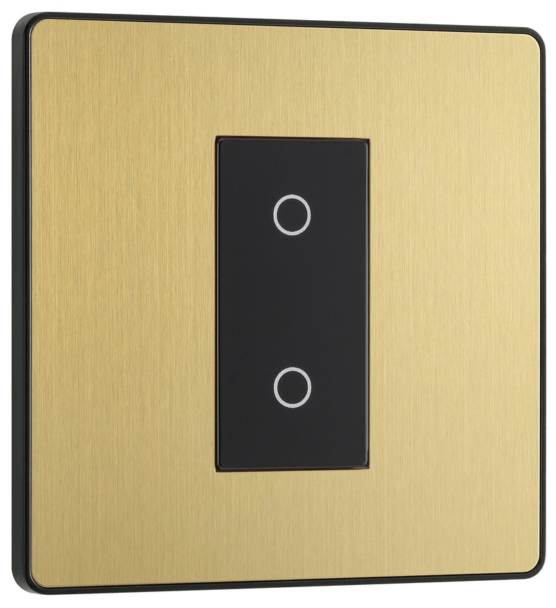 BG Electrical Evolve Satin Brass - Single, 2 way touch, 200W, master
