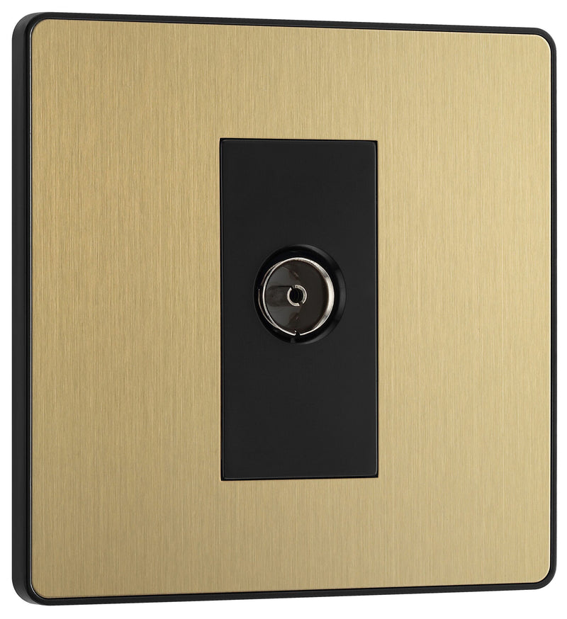 BG Electrical Evolve Satin Brass - Single, co-axial