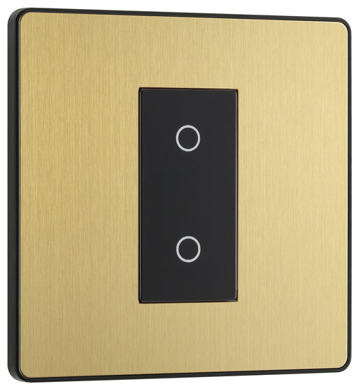BG Electrical Evolve Satin Brass - Single, 2 way touch, 200W, secondary