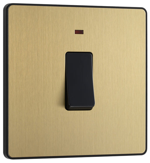 BG Electrical Evolve Satin Brass - 20A, double pole, with indicator