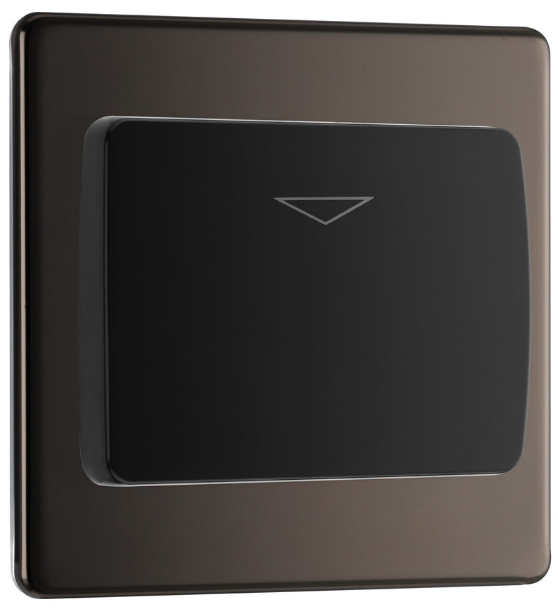 BG Electrical Flatplate Screwless Black Nickel - Hotel key card switch