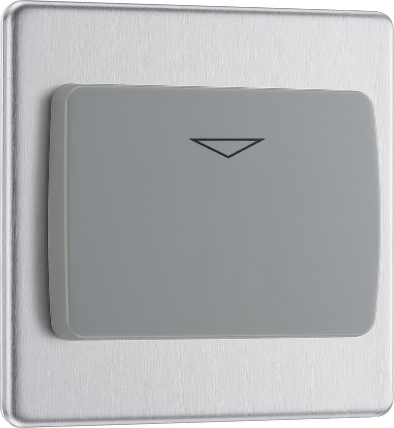 BG Electrical Flatplate Screwless Brushed Steel - Hotel key card switch
