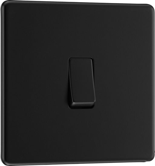BG Electrical Flatplate Screwless Matt Black - Intermediate switch