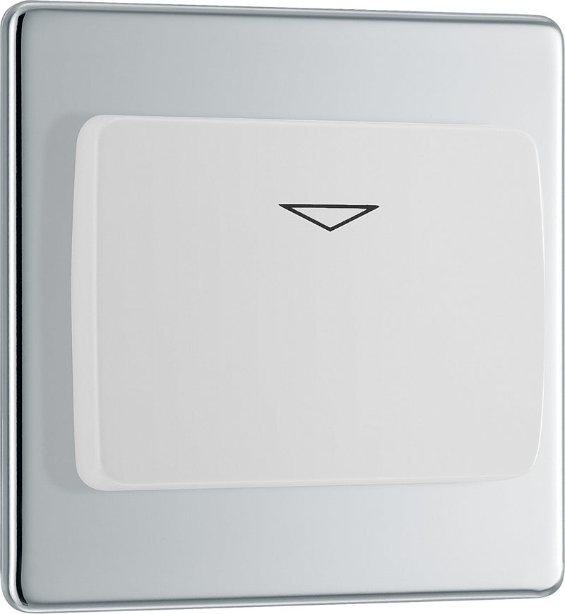 BG Electrical Flatplate Screwless Polished Chrome - Hotel key card switch