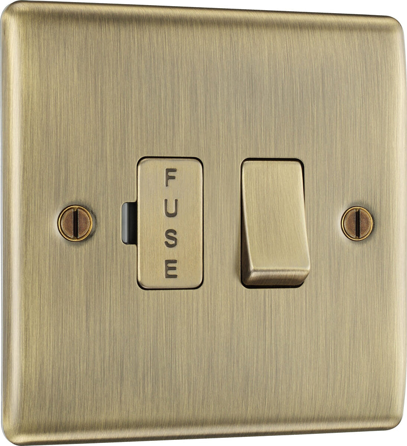 BG Electrical Nexus Metal Antique Brass - Switched and fused