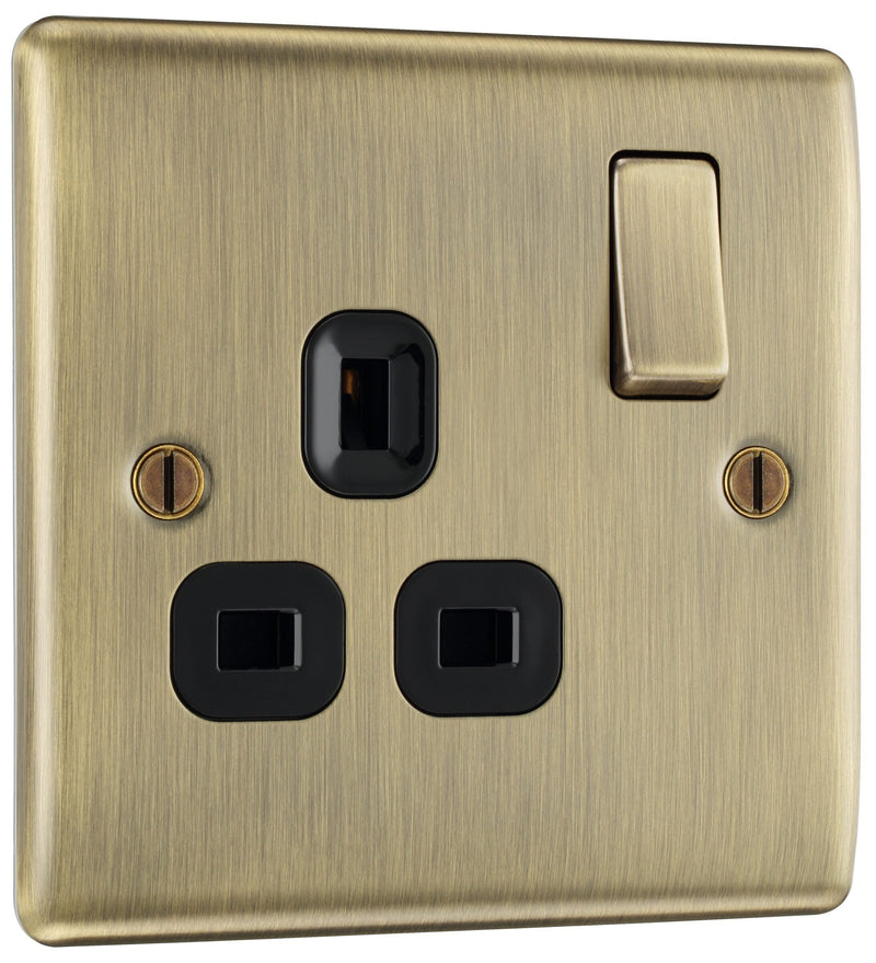 BG Electrical Nexus Metal Antique Brass - Single, switched, single pole