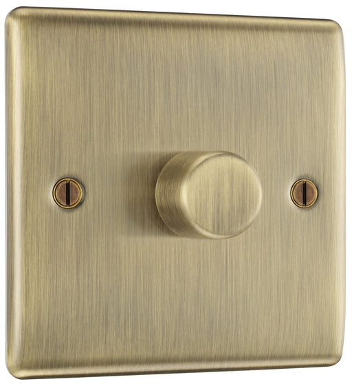BG Electrical Nexus Metal Antique Brass - Single, 2 way push 200W