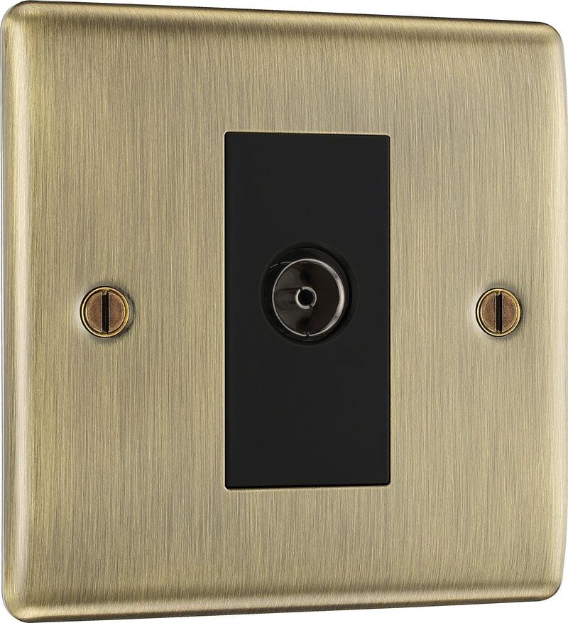 BG Electrical Nexus Metal Antique Brass - Single isolated, co-axial