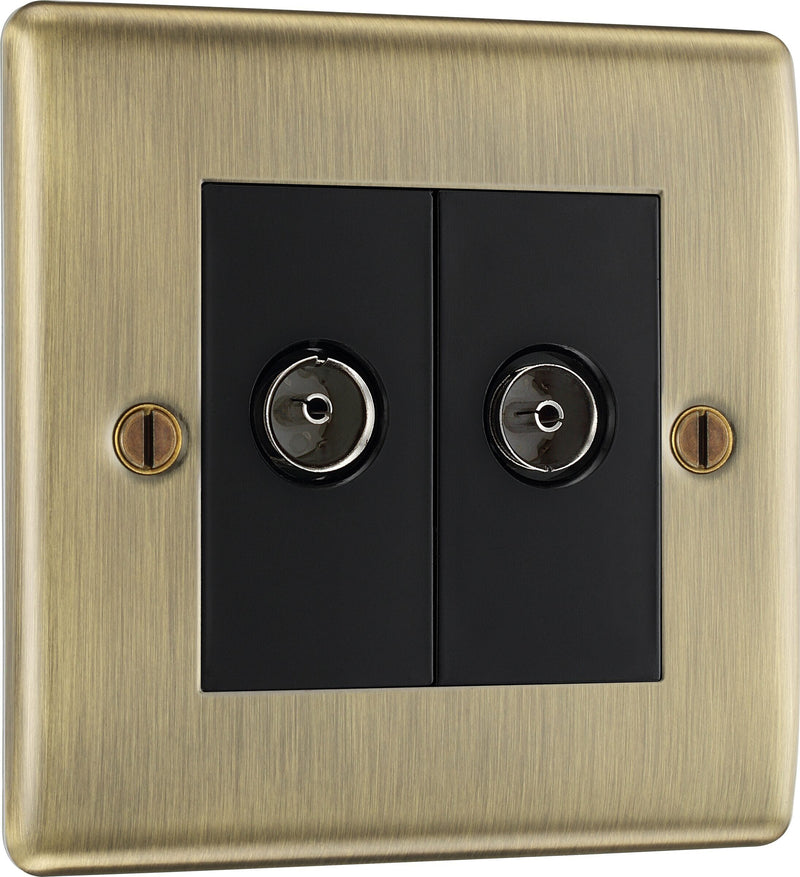 BG Electrical Nexus Metal Antique Brass - Double co-axial