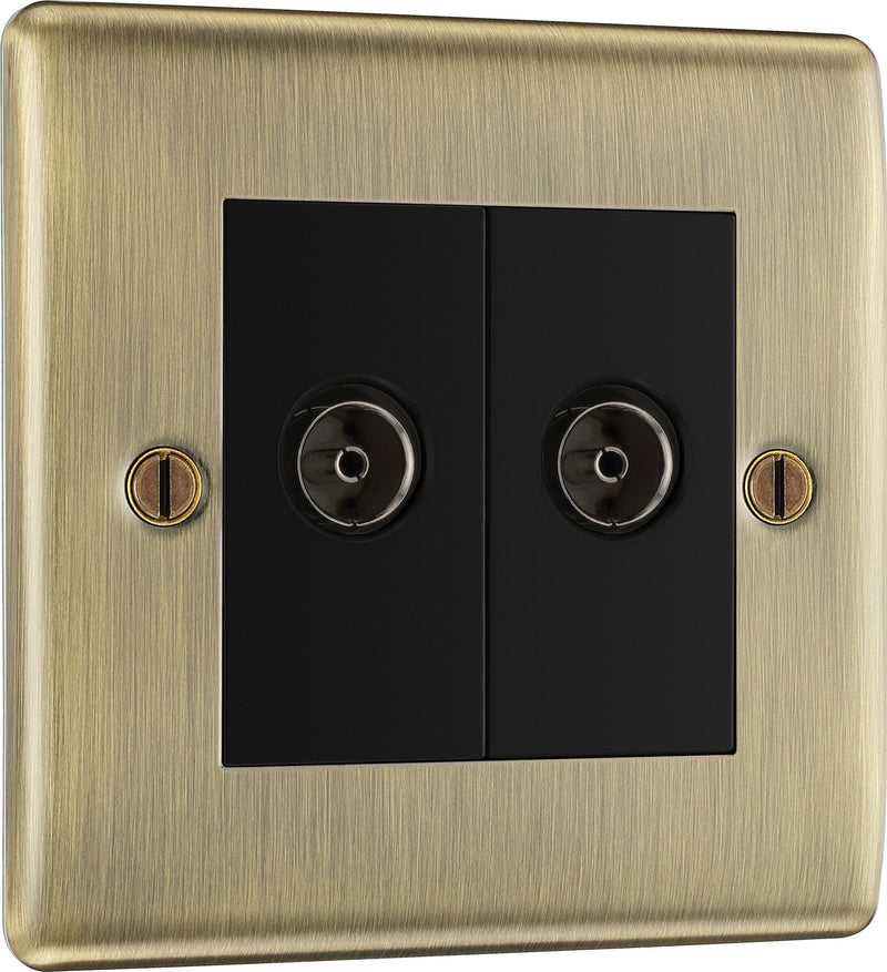 BG Electrical Nexus Metal Antique Brass - Double isolated, co-axial