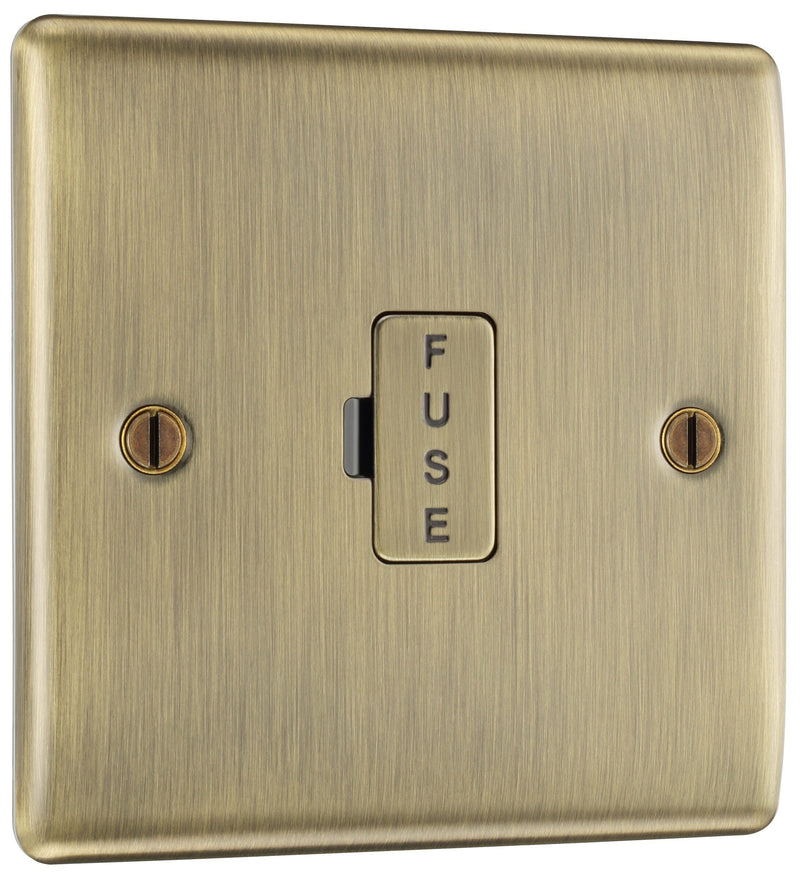 BG Electrical Nexus Metal Antique Brass - Unswitched and fused