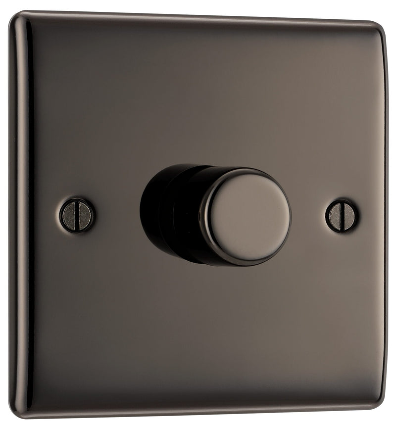 BG Electrical Nexus Metal Black Nickel - Single, 2 way push 200W