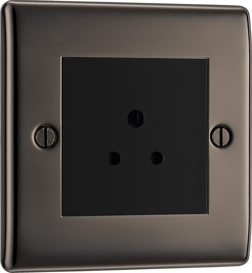 BG Electrical Nexus Metal Black Nickel - 2A, Single, unswitched, round pin