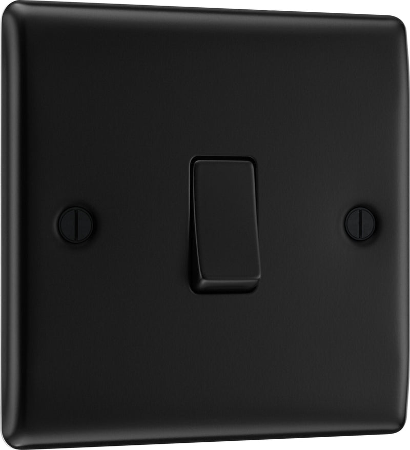 BG Electrical Nexus Metal Matt Black - Single, 2 way switch