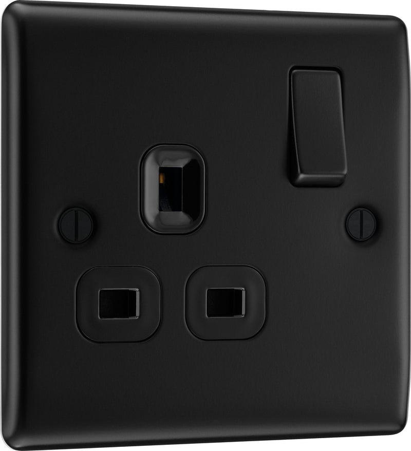 BG Electrical Nexus Metal Matt Black - Single, switched, single pole