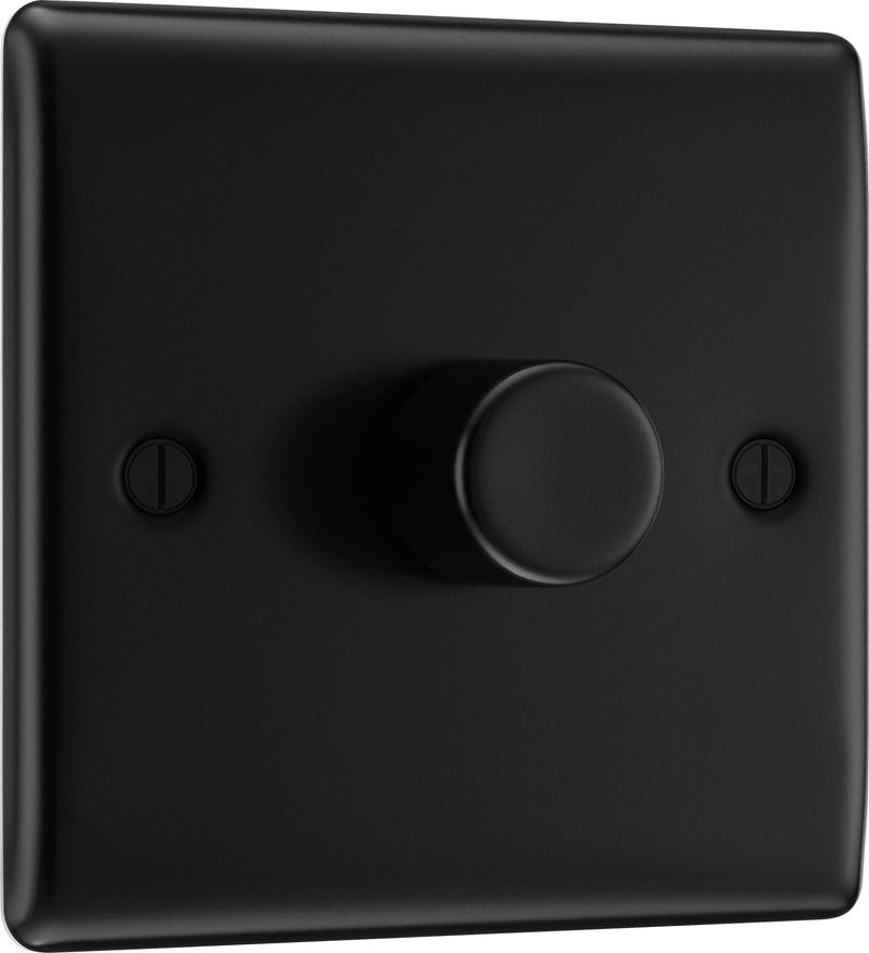 BG Electrical Nexus Metal Matt Black - Single, 2 way push 200W