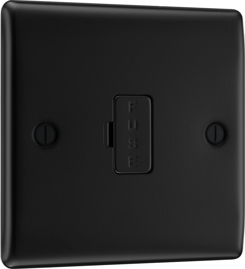 BG Electrical Nexus Metal Matt Black - Unswitched and fused