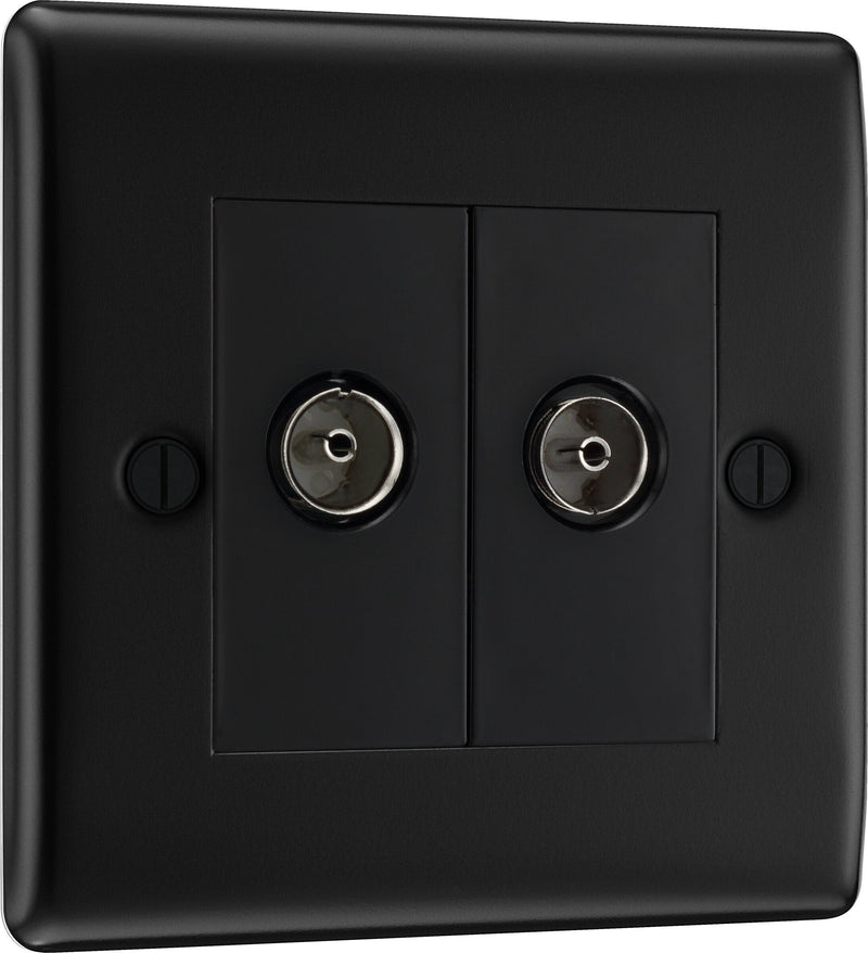BG Electrical Nexus Metal Matt Black - Double co-axial