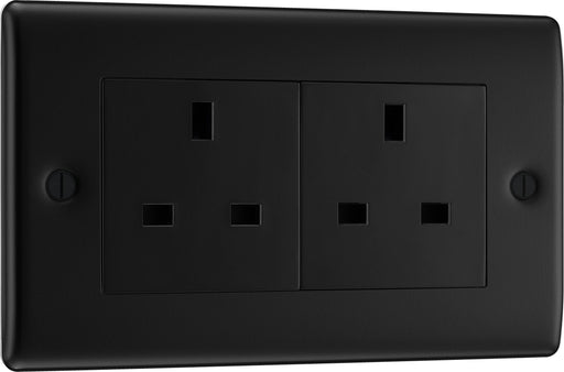 BG Electrical Nexus Metal Matt Black - Double unswitched, double pole