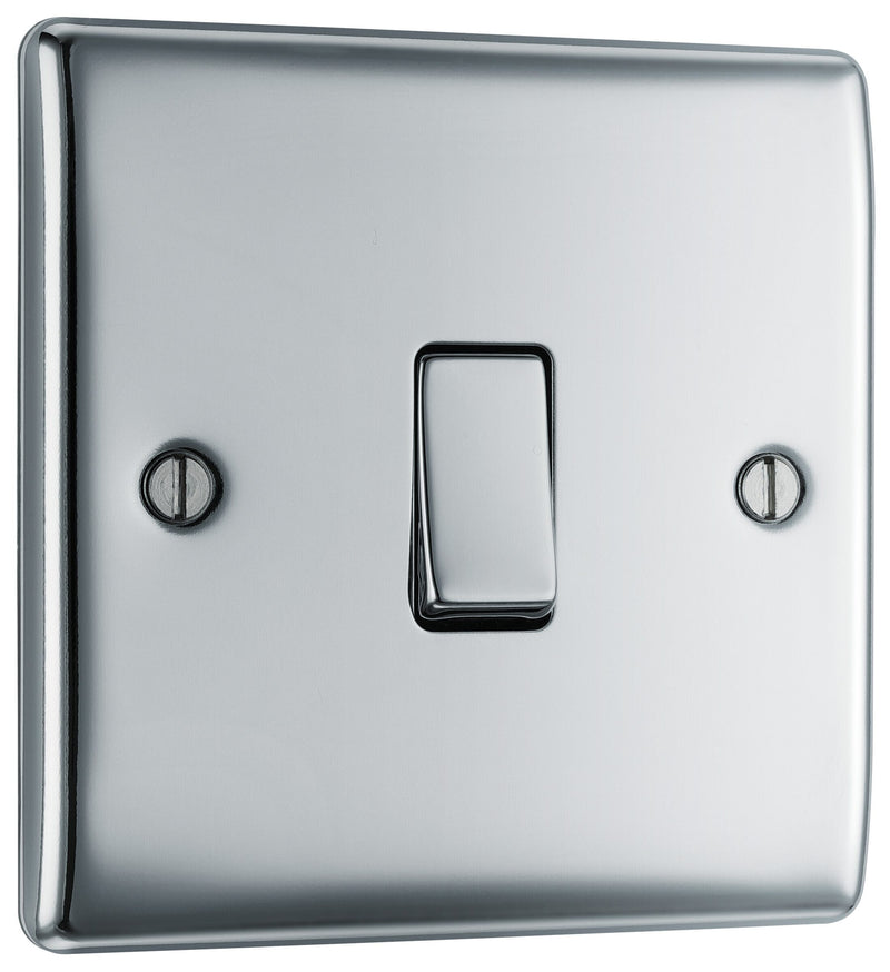 BG Electrical Nexus Metal Polished Chrome - Single, 2 way switch