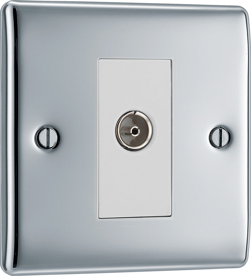 BG Electrical Nexus Metal Polished Chrome - Single, isolated, co-axial