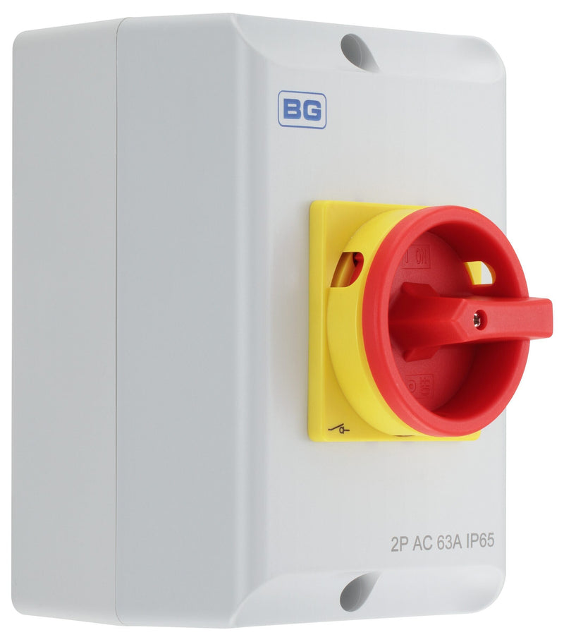 BG Circuit Protection Rotary Isolator 2 Pole - 63A, 2-Pole AC, Rotary Isolator