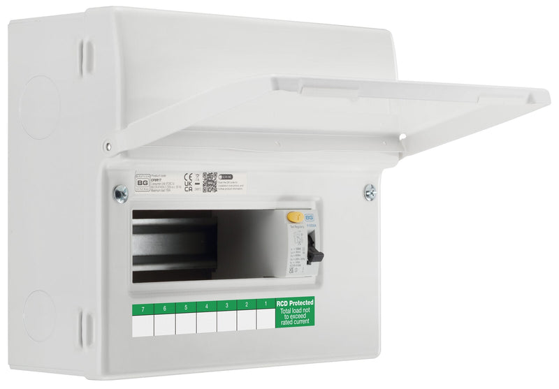 BG Circuit Protection Dual RCD - 9 module, 7 way, 100A Type A RCD