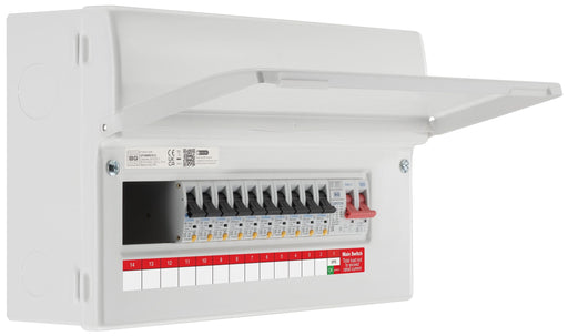 BG Circuit Protection RCBO Main Switch SPD - 16 module, 13 way, 100A Main Switch, 10 RCBO's, Type 2 SPD