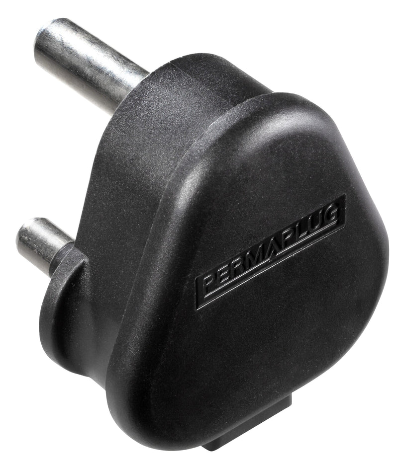 Masterplug Basic - Round Pin, 15A, Black