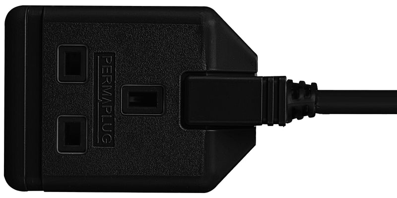 Masterplug Work - 1 Socket, 10m, 13A, Black