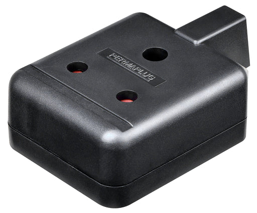 Masterplug Work - 1 Socket, 15A, Black