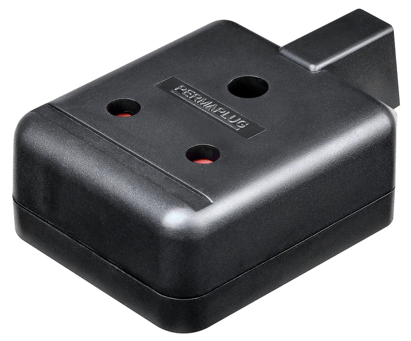 Masterplug Work - 1 Socket, 15A, Black