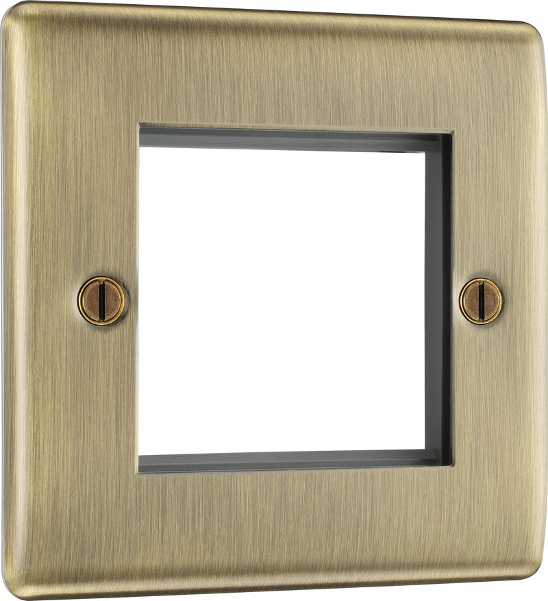 BG Electrical Euro Module - 2 module - square