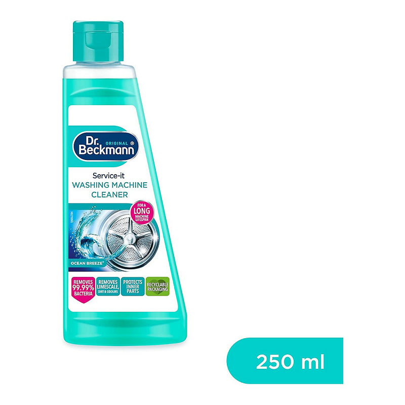 Dr. Beckmann Service-It Washing Machine Cleaner 250ml - Ocean Breeze Liquid, Removes Limescale, Dirt & Odours