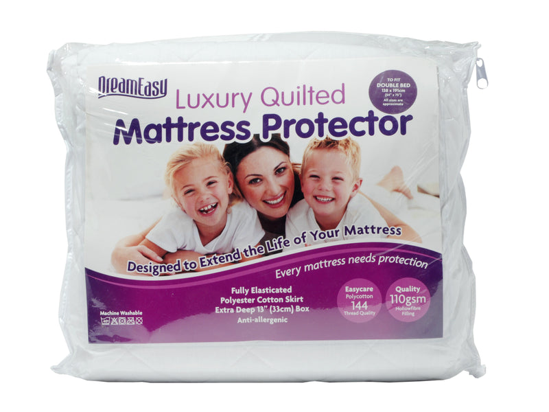 DreamEasy Quilted Mattress Protector Single