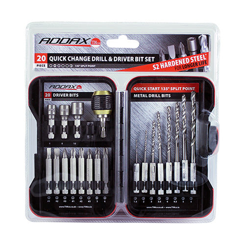 TIMCO Driver Bit & Ground Jobber Drill Bit Set