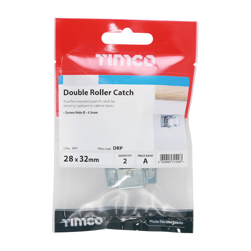 TIMCO Double Roller Catches Zinc