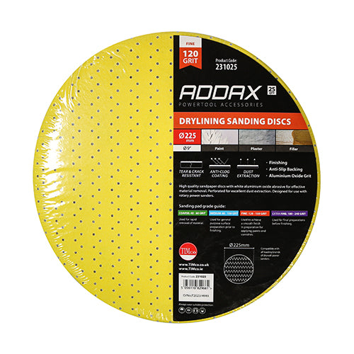 TIMCO Drylining Sanding Discs Grit Yellow