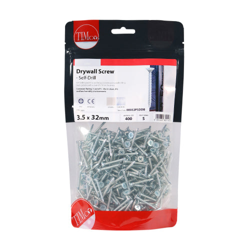 TIMCO Drywall Self-Drilling Bugle Head Silver Screws — Bag
