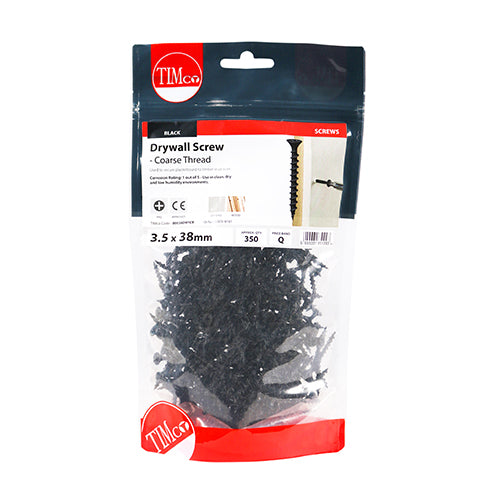 TIMCO Drywall Coarse Thread Bugle Head Black Screws — Bag