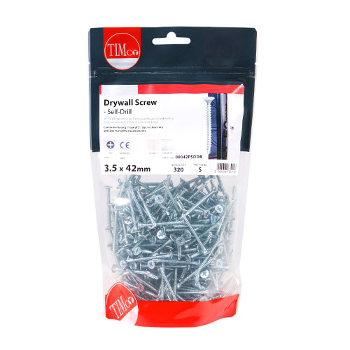 TIMCO Drywall Self-Drilling Bugle Head Silver Screws — Bag