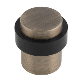 40 X 30Mm - Floor Mounted Doorstop - Concealed Fix - Antique Brass
