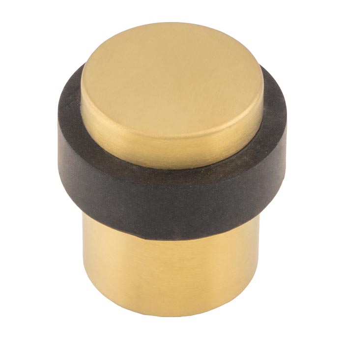 40 X 30Mm - Floor Mounted Doorstop - Concealed Fix - Satin PVD 40mm